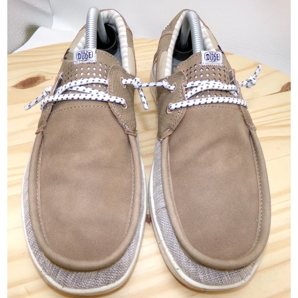 Hey Dude Welsh Grip Mix Slip On‎ Shoes Mens Brown Size 8 Boat Shoes Casual